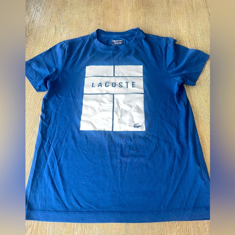 Lacoste Men's Blue T-Shirt. Tennis.